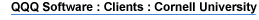 QQQ Software: Clients: Cornell University